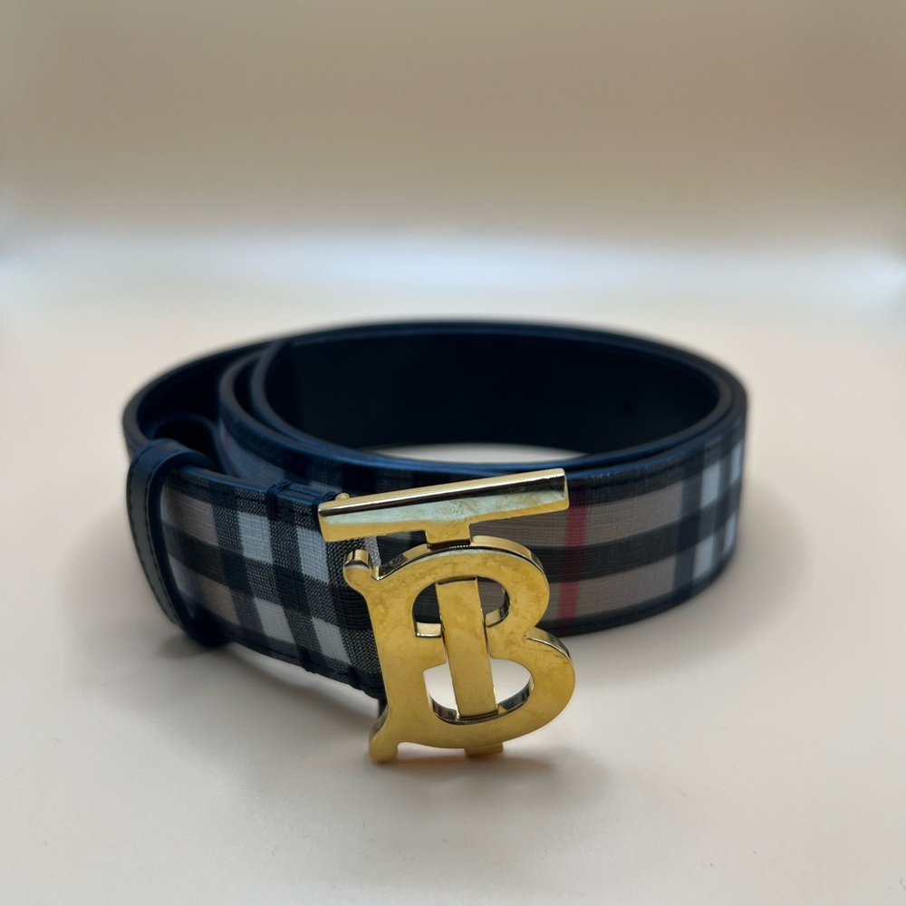 Burberry Black Leather Belt